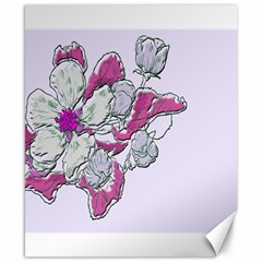 Bouquet Flowers Plant Purple Canvas 8  X 10  by Nexatart