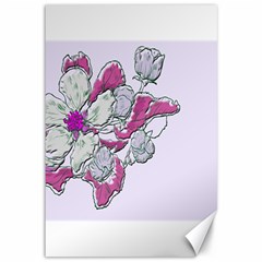 Bouquet Flowers Plant Purple Canvas 12  X 18   by Nexatart