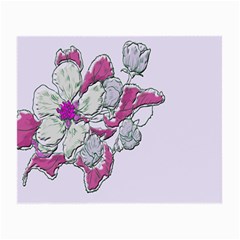 Bouquet Flowers Plant Purple Small Glasses Cloth (2-side) by Nexatart