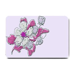 Bouquet Flowers Plant Purple Small Doormat  by Nexatart