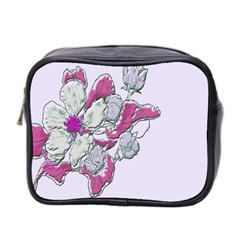 Bouquet Flowers Plant Purple Mini Toiletries Bag 2-side by Nexatart