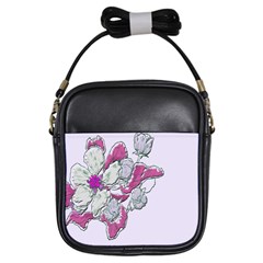 Bouquet Flowers Plant Purple Girls Sling Bags by Nexatart