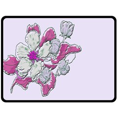 Bouquet Flowers Plant Purple Fleece Blanket (large)  by Nexatart