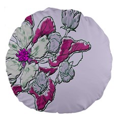 Bouquet Flowers Plant Purple Large 18  Premium Round Cushions by Nexatart