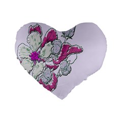 Bouquet Flowers Plant Purple Standard 16  Premium Heart Shape Cushions by Nexatart