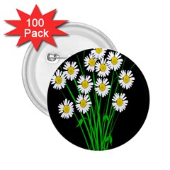 Bouquet Geese Flower Plant Blossom 2 25  Buttons (100 Pack)  by Nexatart