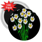 Bouquet Geese Flower Plant Blossom 3  Magnets (100 pack) Front