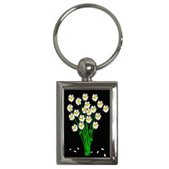 Bouquet Geese Flower Plant Blossom Key Chains (rectangle)  by Nexatart