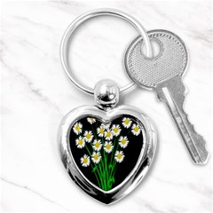 Bouquet Geese Flower Plant Blossom Key Chains (heart)  by Nexatart