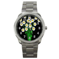 Bouquet Geese Flower Plant Blossom Sport Metal Watch by Nexatart