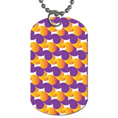 Pattern Background Purple Yellow Dog Tag (one Side) by Nexatart