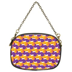 Pattern Background Purple Yellow Chain Purses (one Side) 