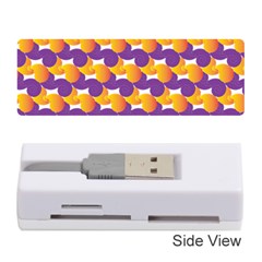 Pattern Background Purple Yellow Memory Card Reader (stick)  by Nexatart