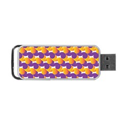 Pattern Background Purple Yellow Portable Usb Flash (two Sides) by Nexatart