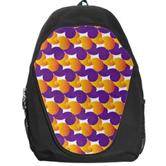 Pattern Background Purple Yellow Backpack Bag by Nexatart