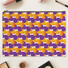 Pattern Background Purple Yellow Cosmetic Bag (xxxl)  by Nexatart