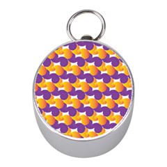 Pattern Background Purple Yellow Mini Silver Compasses by Nexatart