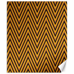 Chevron Brown Retro Vintage Canvas 8  X 10  by Nexatart