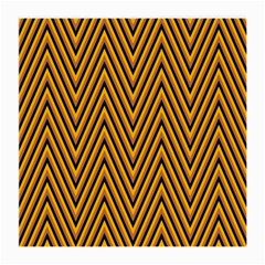 Chevron Brown Retro Vintage Medium Glasses Cloth (2-side) by Nexatart