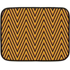 Chevron Brown Retro Vintage Double Sided Fleece Blanket (mini)  by Nexatart