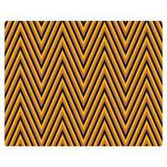 Chevron Brown Retro Vintage Double Sided Flano Blanket (medium)  by Nexatart