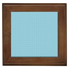 Blue Pattern Background Texture Framed Tiles by Nexatart