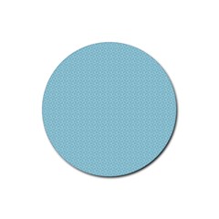 Blue Pattern Background Texture Rubber Coaster (round)  by Nexatart