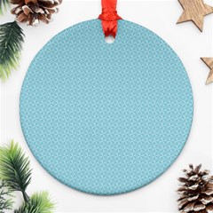 Blue Pattern Background Texture Round Ornament (two Sides) by Nexatart