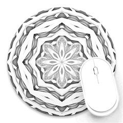 Mandala Pattern Floral Round Mousepads by Nexatart