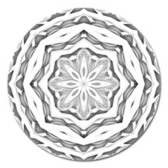 Mandala Pattern Floral Magnet 5  (round) by Nexatart