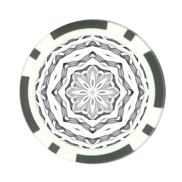 Mandala Pattern Floral Poker Chip Card Guard