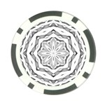 Mandala Pattern Floral Poker Chip Card Guard Back