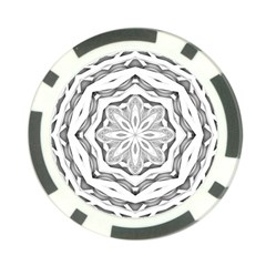 Mandala Pattern Floral Poker Chip Card Guard (10 Pack) by Nexatart