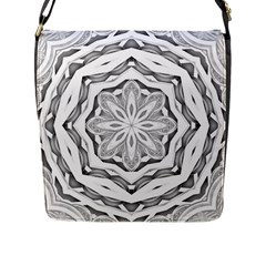 Mandala Pattern Floral Flap Messenger Bag (l)  by Nexatart