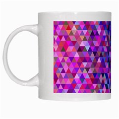 Triangle Tile Mosaic Pattern White Mugs by Nexatart