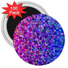 Triangle Tile Mosaic Pattern 3  Magnets (100 Pack) by Nexatart