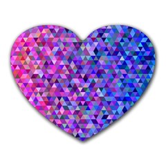 Triangle Tile Mosaic Pattern Heart Mousepads