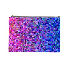 Triangle Tile Mosaic Pattern Cosmetic Bag (large)  by Nexatart