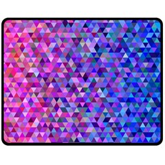 Triangle Tile Mosaic Pattern Fleece Blanket (medium)  by Nexatart