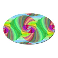 Seamless Pattern Twirl Spiral Oval Magnet by Nexatart