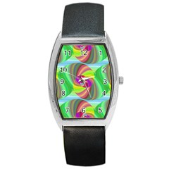 Seamless Pattern Twirl Spiral Barrel Style Metal Watch by Nexatart