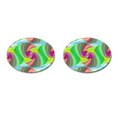 Seamless Pattern Twirl Spiral Cufflinks (oval) by Nexatart