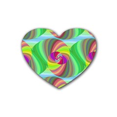 Seamless Pattern Twirl Spiral Heart Coaster (4 Pack)  by Nexatart