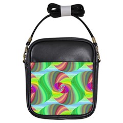 Seamless Pattern Twirl Spiral Girls Sling Bags by Nexatart