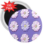 Daisy Flowers Wild Flowers Bloom 3  Magnets (100 pack) Front