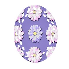 Daisy Flowers Wild Flowers Bloom Oval Filigree Ornament (two Sides) by Nexatart