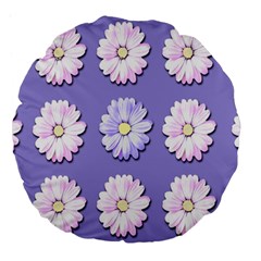 Daisy Flowers Wild Flowers Bloom Large 18  Premium Flano Round Cushions by Nexatart