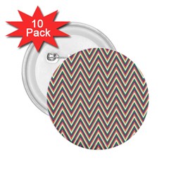 Chevron Retro Pattern Vintage 2 25  Buttons (10 Pack) 