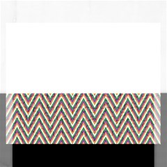 Chevron Retro Pattern Vintage Rectangular Jigsaw Puzzl by Nexatart