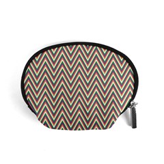 Chevron Retro Pattern Vintage Accessory Pouches (small)  by Nexatart